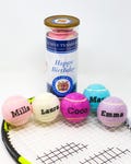 Personalised Pastel Coloured Tennis Balls