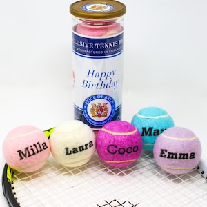 Personalised Pastel Coloured Tennis Balls