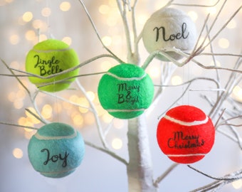 Boules de Noël colorées balle de tennis