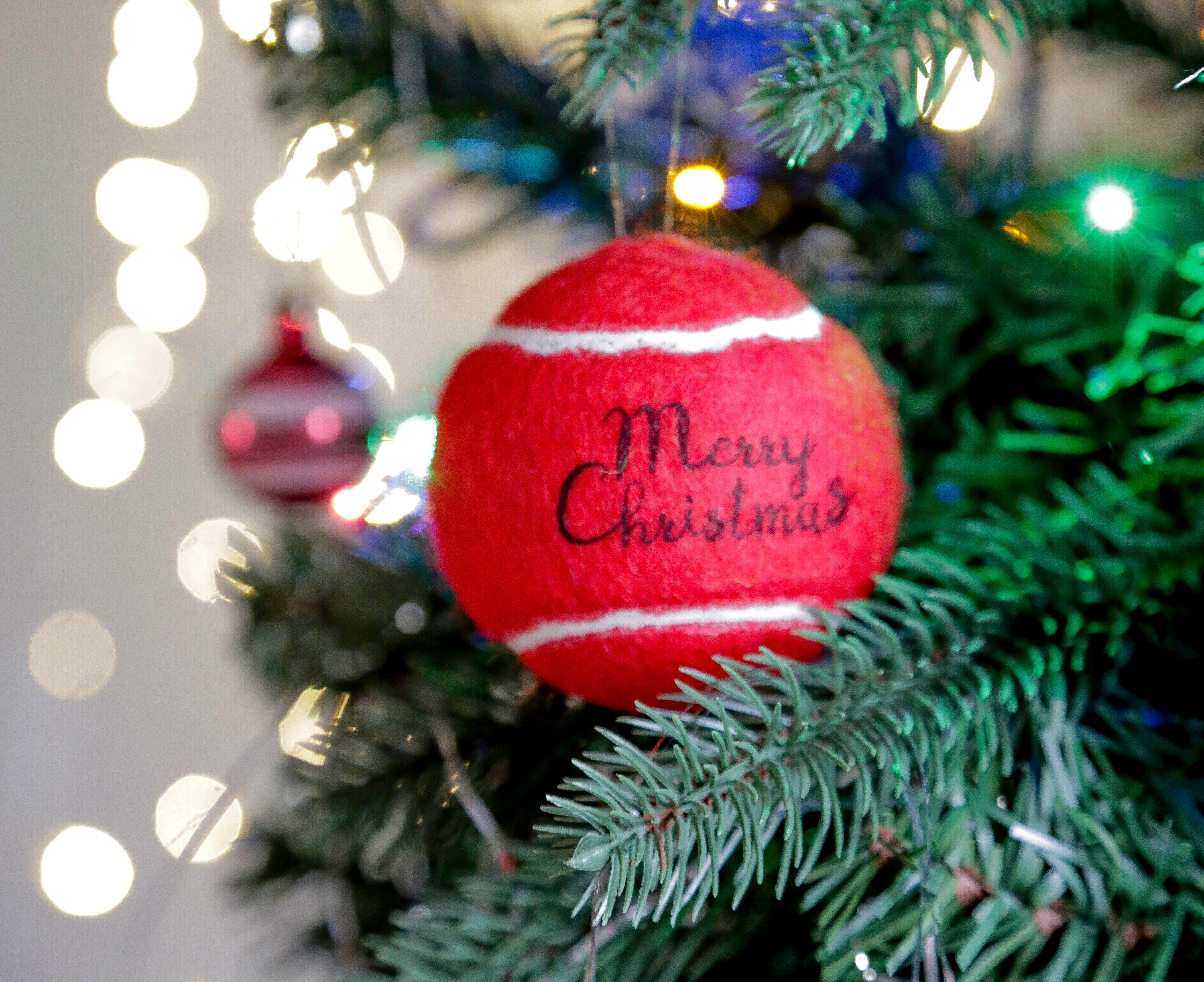 Colourful Christmas Tennis Ball Baubles - Etsy UK