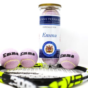 Personalised Pastel Coloured Tennis Balls