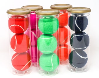 PLAIN Tennis Balls in a Variety of Colours including White