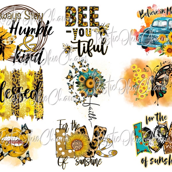 Bee, Boho, SUBLIMATION TRANSFER, Ready to press transfer, Kind transfer, Sunflower, cute, flower, transfers, sublimation prints, Butterfly