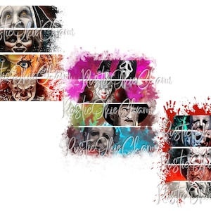 Horror movie, SUBLIMATION TRANSFER, Ready to press transfer, Halloween transfer, sublimation print, scary, clown, dead, freaky, blood, gore
