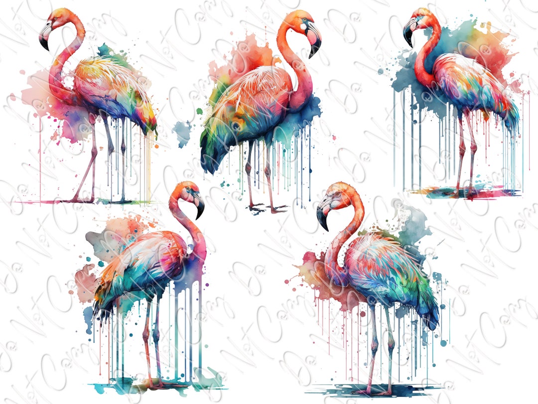 Flamingos, SUBLIMATION TRANSFER, Ready to Press Transfer, Bird