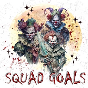 Halloween, SUBLIMATION TRANSFER, Ready to press transfer, Halloween transfer, sublimation, Horror friend, scare, clowns, squad, circus, fear