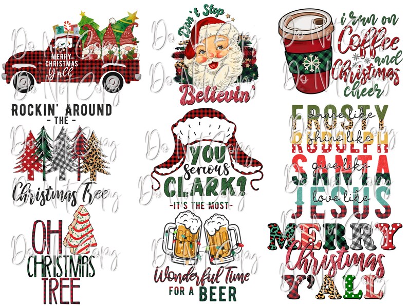 Merry Christmas SUBLIMATION TRANSFER Ready to Press - Etsy