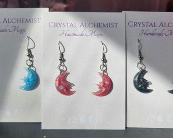 Magic Moon Kawaii Sparkle Earrings