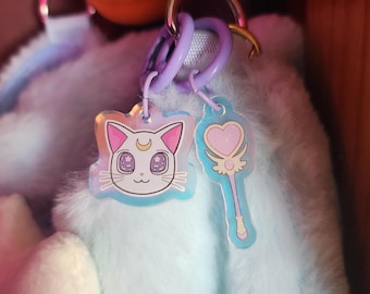 Kawaii Magical Girl Wand Luna Keychain Accessory