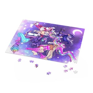 Oc Witch Puzzle ( 252, 500-Piece), Witch aesthetic, Witches on broom sticks, Witch puzzle, Family activity