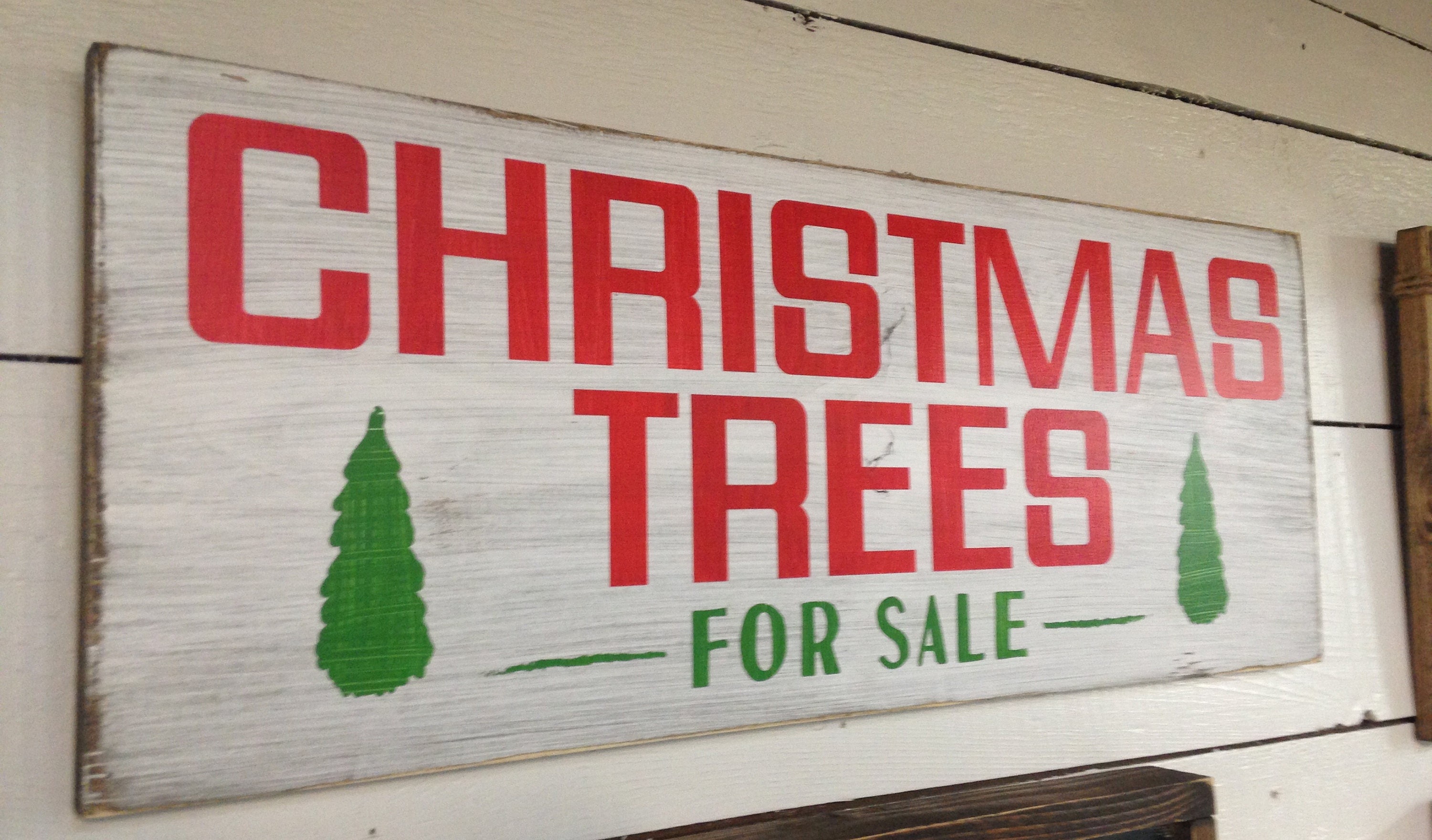 Christmas trees for sale painted wood sign. Magnolia market | Etsy