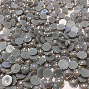Gray AB Flatback Pearls -8mm 20g(about 150pcs)