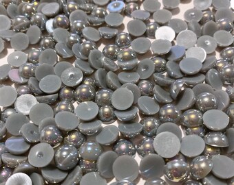 Gray AB Flatback Pearls -8mm 20g(about 150pcs)