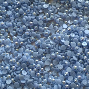Baby Blue AB Flatback Pearls -4mm 20g(about 1000pcs) (Sku P128)
