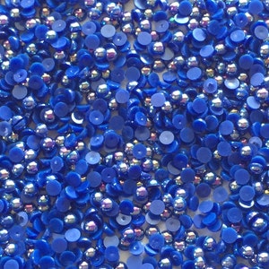 Royal Blue AB Flatback Pearls -4mm 20g(about 1000pcs)  (Sku P104)