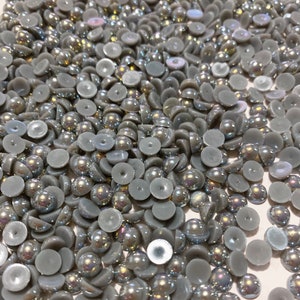 Gray AB Flatback Pearls -6mm 20g(about 300pcs)