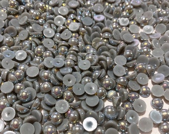 Grijze AB Flatback Pearls -6mm 20g (ongeveer 300pcs)