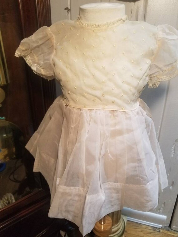 Vintage  Sheer Toddler, Dress Tiny Town Togs Origi