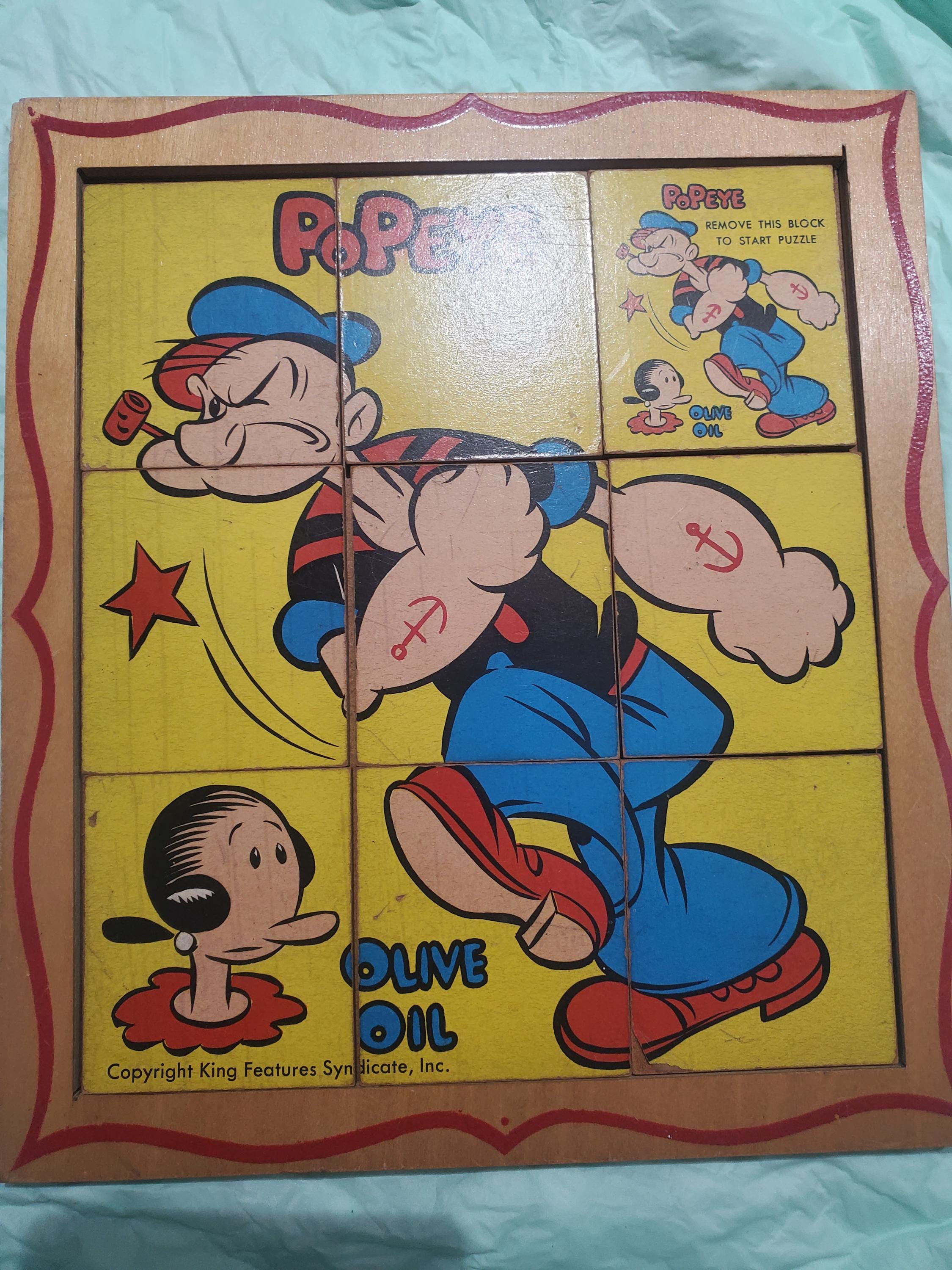 ポパイ パズル ヴィンテージ ポスター Popeye Puzzle - Etsy