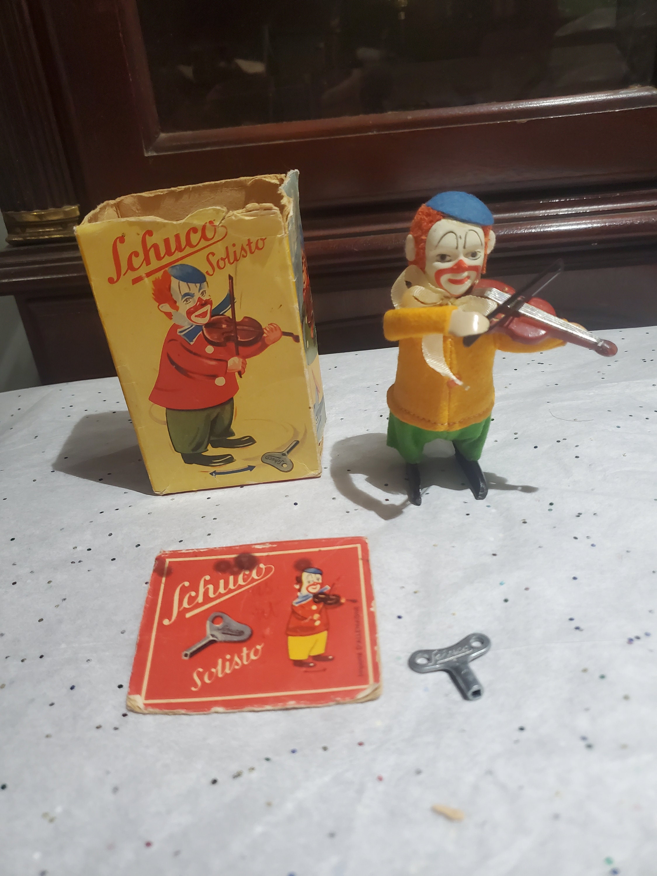 Wind up German Vintage Violin Clown German 1950's - Etsy