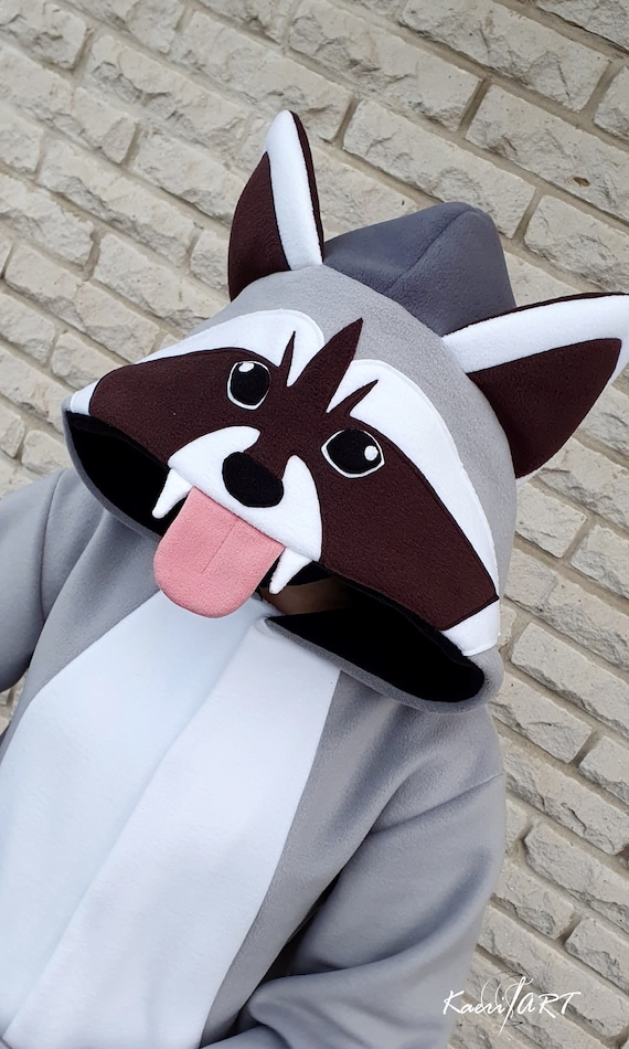 READY! Gray Raccoon Kigurumi/pajama - Etsy READY! Gray Raccoon Kigurumi/pajama - Etsy