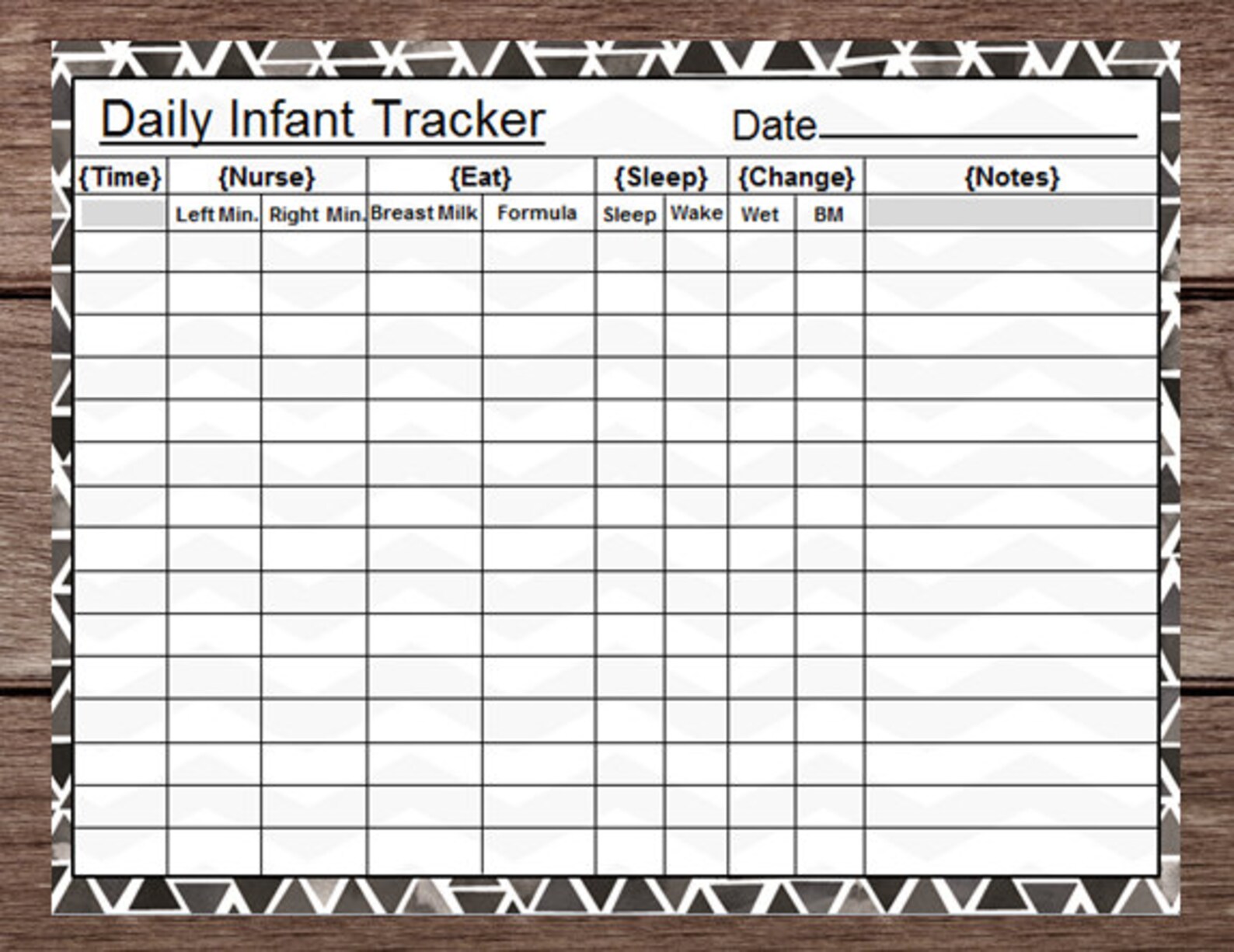 Daily Infant Tracker Baby Bundle Planner Sleep Schedule, Bottle, Breast