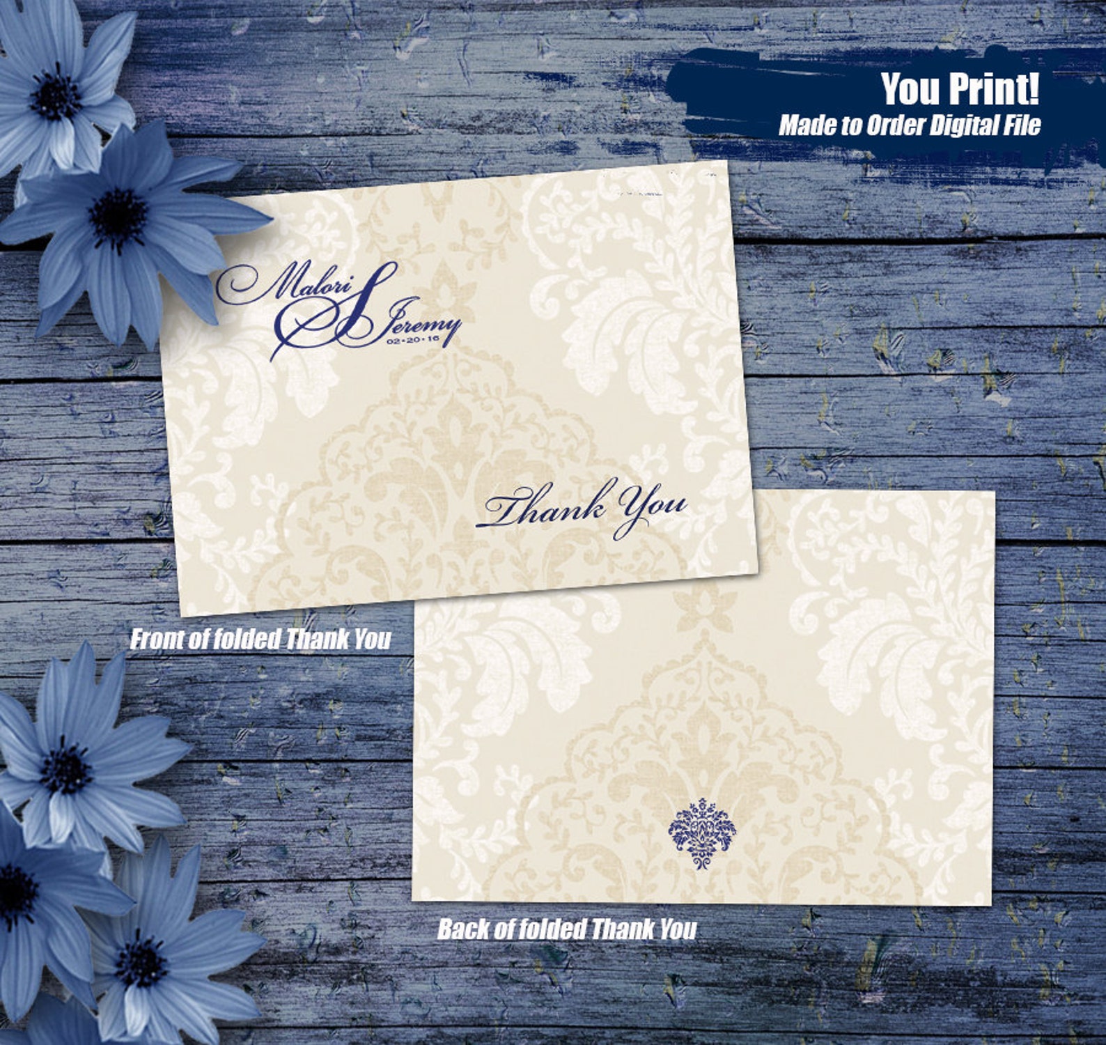 Printable Vintage Damask Wedding Invitation Set Damask | Etsy