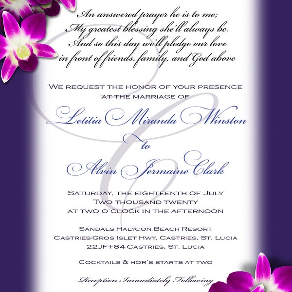 L&A Fuschia Orchidee Gedrucktes 4stk Set, 25 Sets Einladungen mit unbedruckten Umschlägen, Dankesnotizen mit unbedruckten Umschlägen