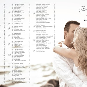 Seating Chart Photo, Wedding Seating Chart, Seating Board, Digital File, Table Seating, Escort Board, (24x36) (24x18) (16x20) (Custom)