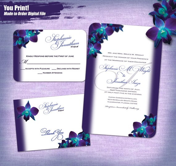 Orchid Wedding Invitations 6
