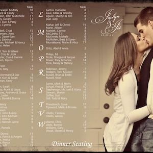 Wedding Seating Chart, Photo Seating Chart, Seating Board, Digital File, Table Seating, Escort Board, (24x36) (24x18) (16x20) (Custom)