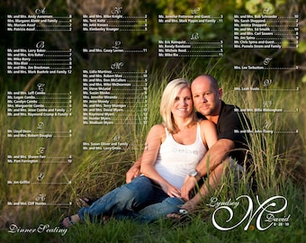 Seating Chart, Photo Seating Chart, Seating Board, Digital File, Table Seating, Escort Board, (24x36) (24x18) (16x20) (Custom)