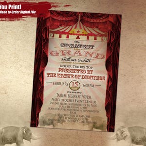 BrandiL KoD Vintage Circus Theme Invite Digital Custom Design