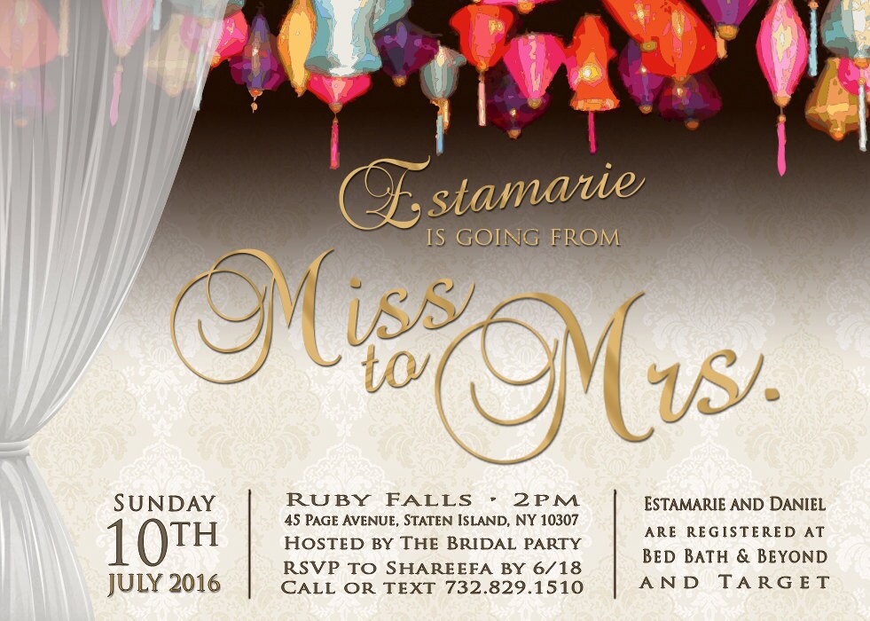 Lantern Bridal Shower Invites Printable Digital Shower Invites Etsy