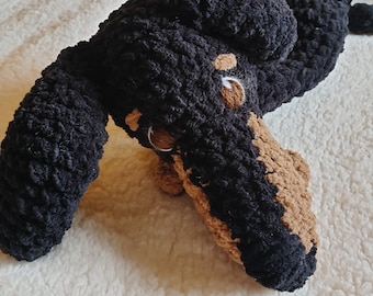 dachshund lovey, custom weiner dog gift, crochet dachshund, amigurumi dachshund plush, dachshund gift for women, memorial gift for dog lover