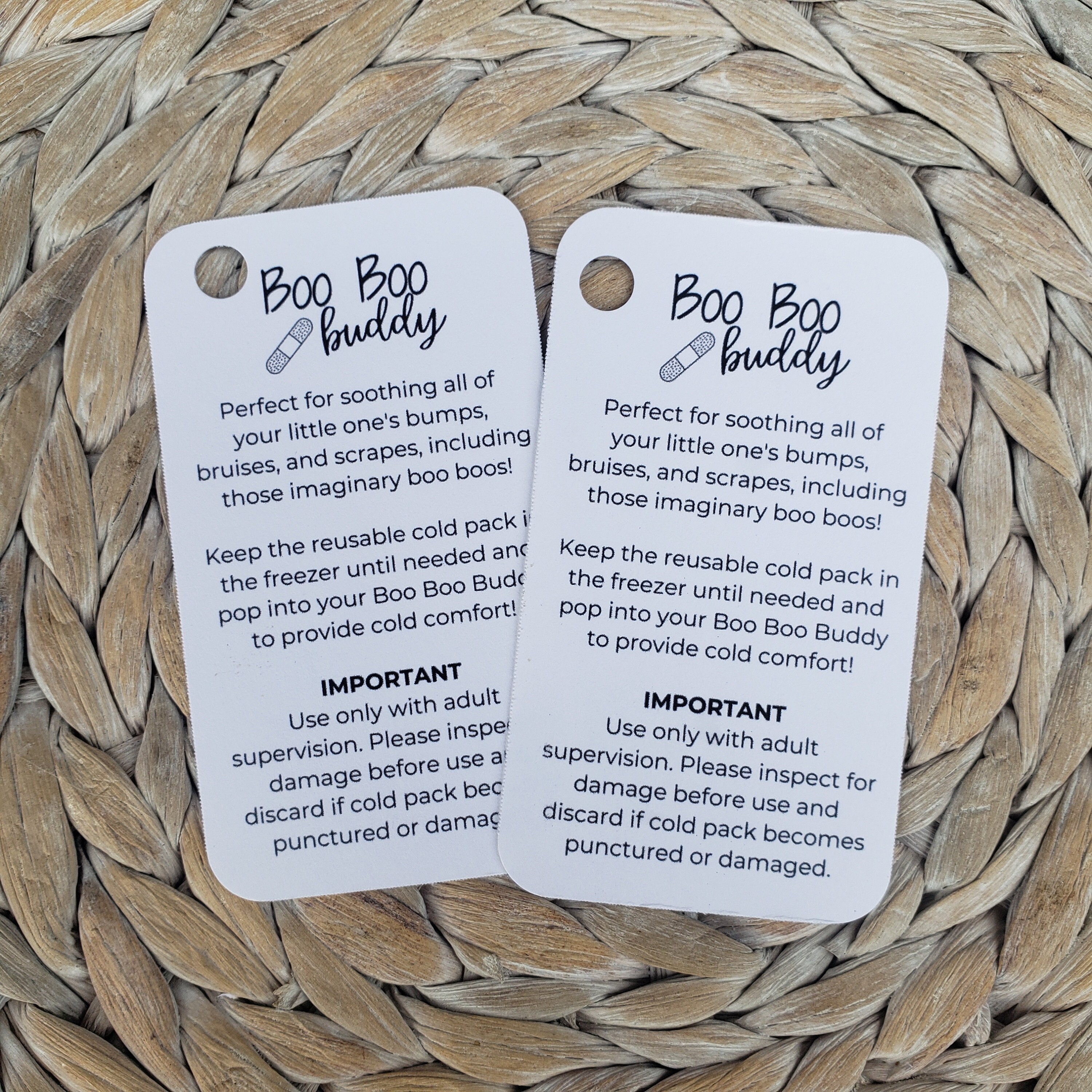 Boo Boo Buddy, Crochet Printable Tag, Non-editable PDF, Instant