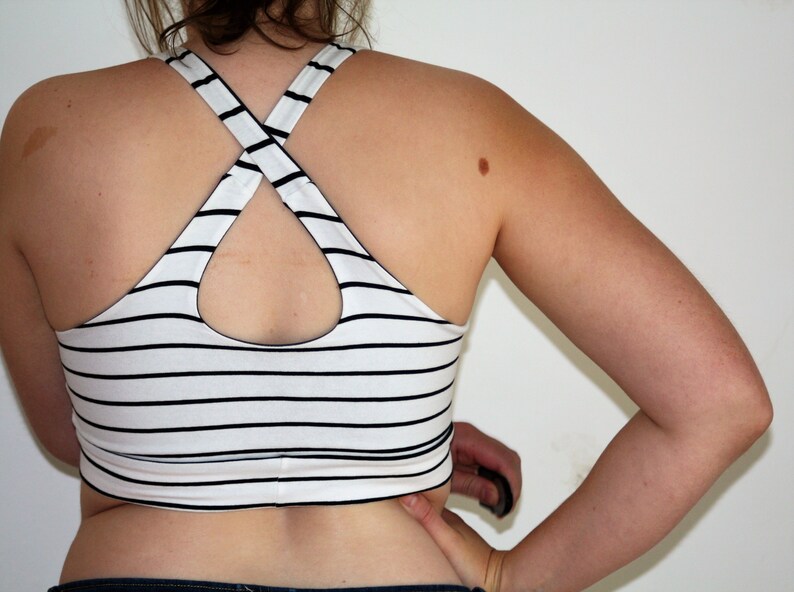 Striped bra crop top bralette