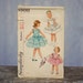 Girl's Sewing Pattern Vintage One-Piece Dress 1950's Simplicity 1900, Size 5 Gathered Flower Girl Party Dress Wedding Dress Ribbon Sash Trim