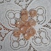 Vintage Buttons Set of 4 Small Round Peach-Mocha Swirl Pattern Dress Buttons or Shirt Buttons 5/8"