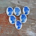 Stunning Vintage Glass Cameo Buttons Bright Blue and White 3/4" Oval Classic Buttons set of 3 cornflower blue, Coat, Jacket or Dress Buttons