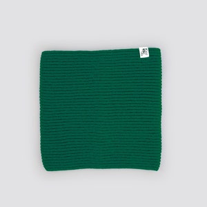 Neck warmer dark green tube in knitted acrylic in Montreal