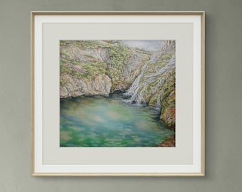 Watkin Path Pools giclee PRINT ONLY by Angela Roberts