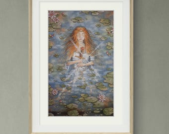 The Lady of the Lake giclee PRINT ONLY by Angela Roberts