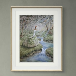 The Sword in the Stone giclee PRINT ONLY by Angela Roberts