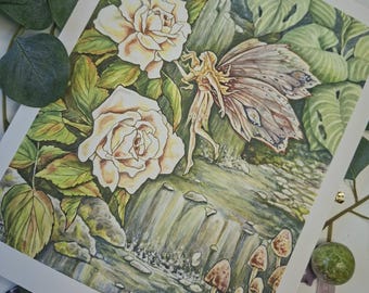 Fairy Dell giclee print by Angela Roberts