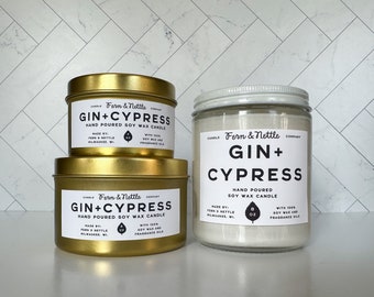 Gin + Cypress Soy Wax Candle