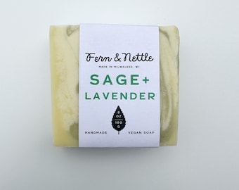 Sage + Lavender Handmade Vegan Soap