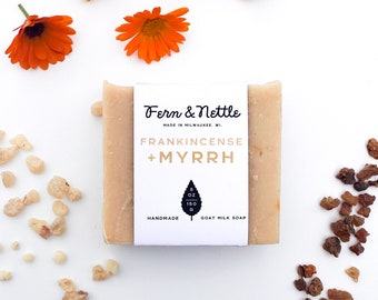 Frankincense + Myrrh Handmade Goat Milk Soap