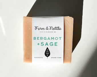 Bergamot+Sage Handmade Vegan Soap