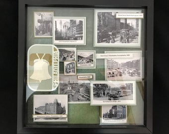 Philadelphia early 19th century historical shadow box